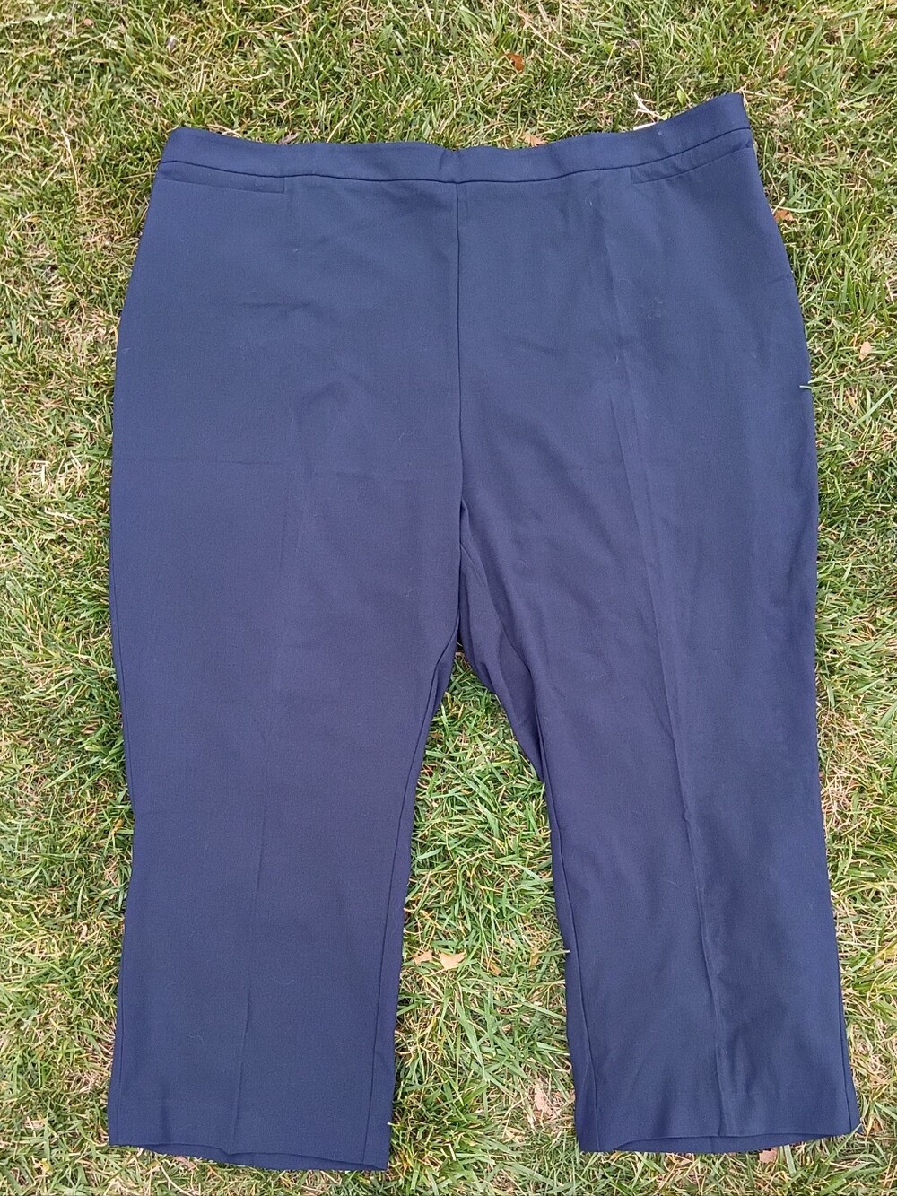Catherines Refined Navy Pull On Career Dress Pants Plus Size 4X 30W 32W